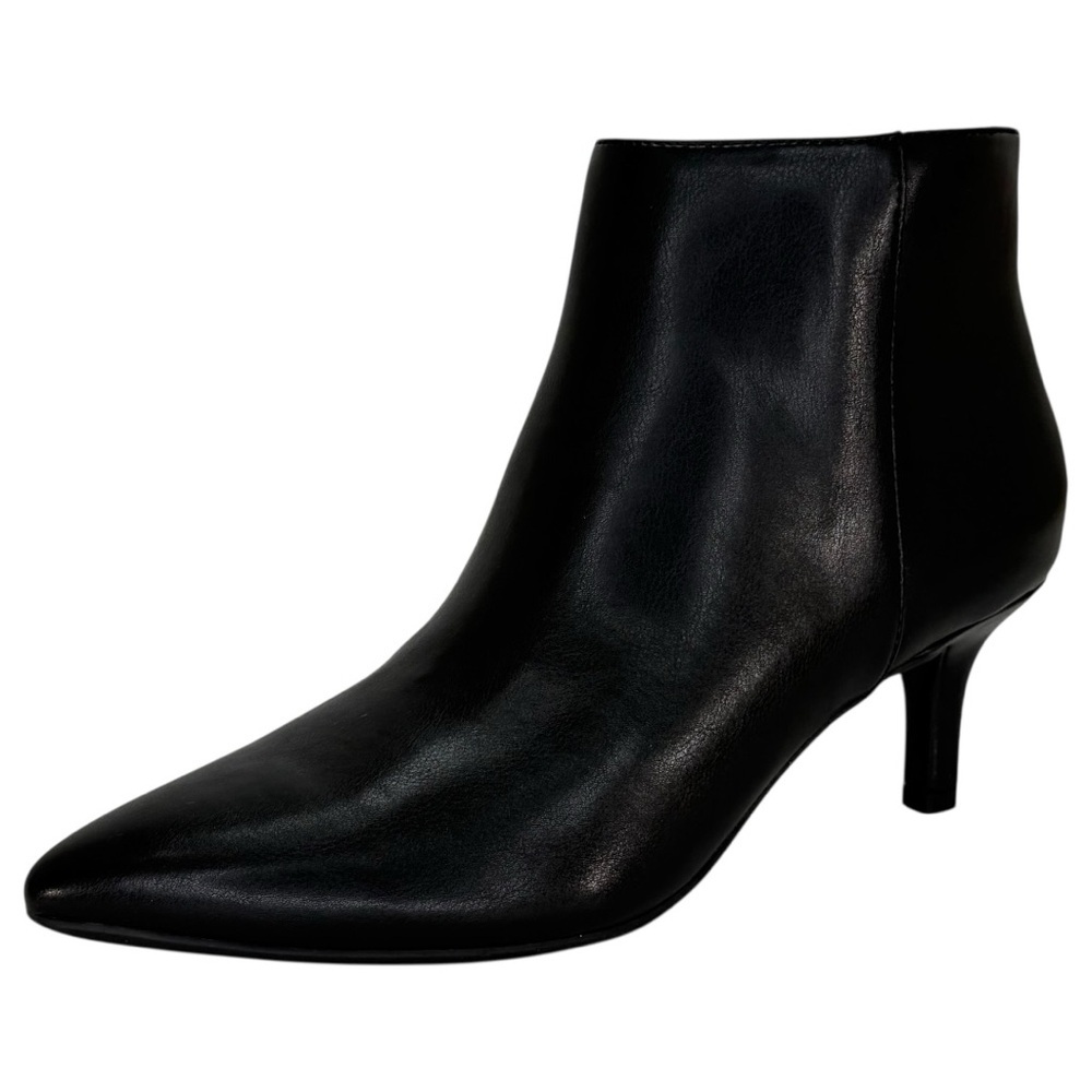 Aerosoles Edith Black Faux Leather Womens Booties Size 8.5M - Picture 3 of 14